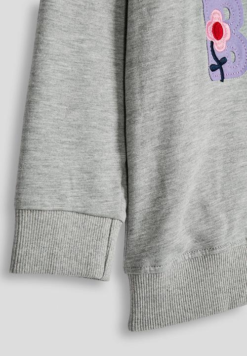 Pop Candy - Sweatshirt with applique slogan - grey/rainbow