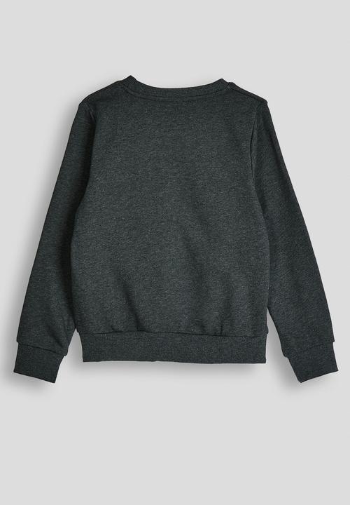 Pop Candy - Embroidered graphic print sweater - dark grey/spaceship