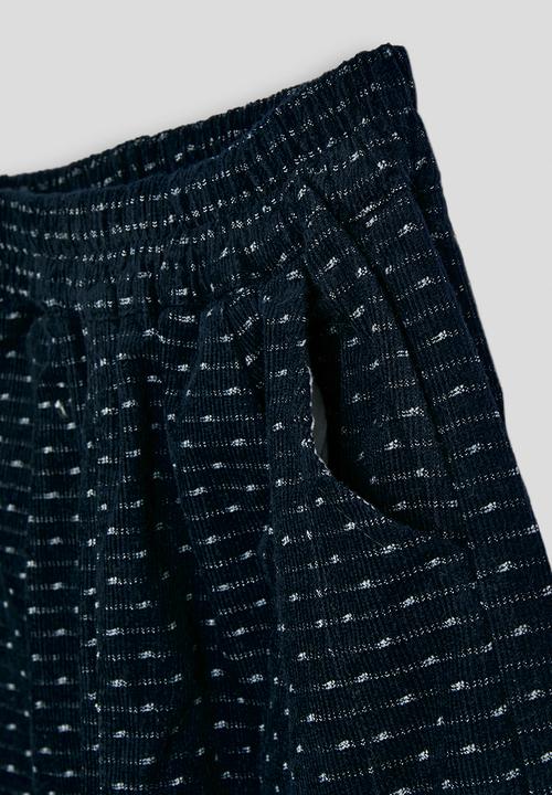 Pop Candy - Frilled wide leg pants - navy