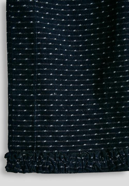 Pop Candy - Frilled wide leg pants - navy