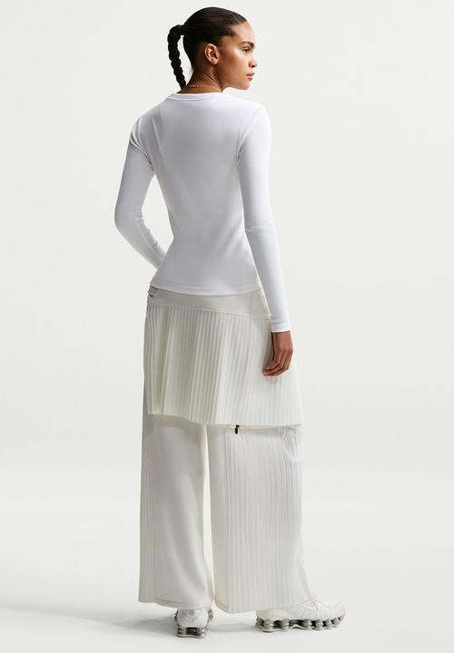 Nike - W Nsw Long Sleeve Tee Rib Tight - White/Black