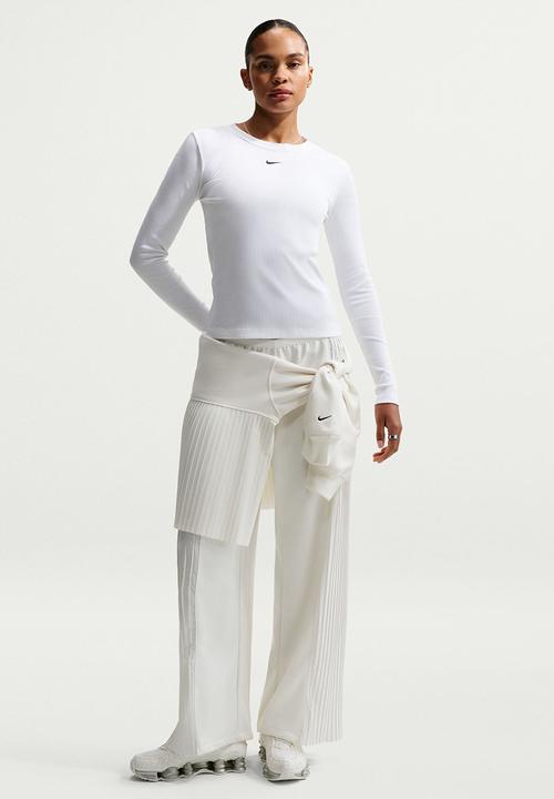 Nike - W Nsw Long Sleeve Tee Rib Tight - White/Black