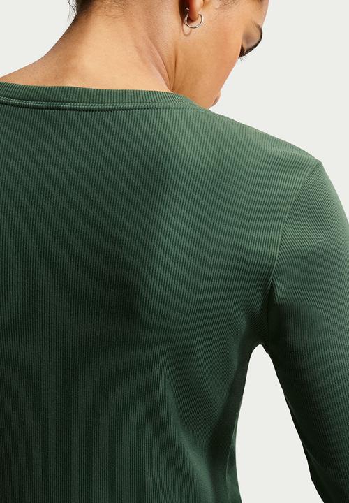 Nike - W Nsw Long Sleeve Tee Rib Tight - Green