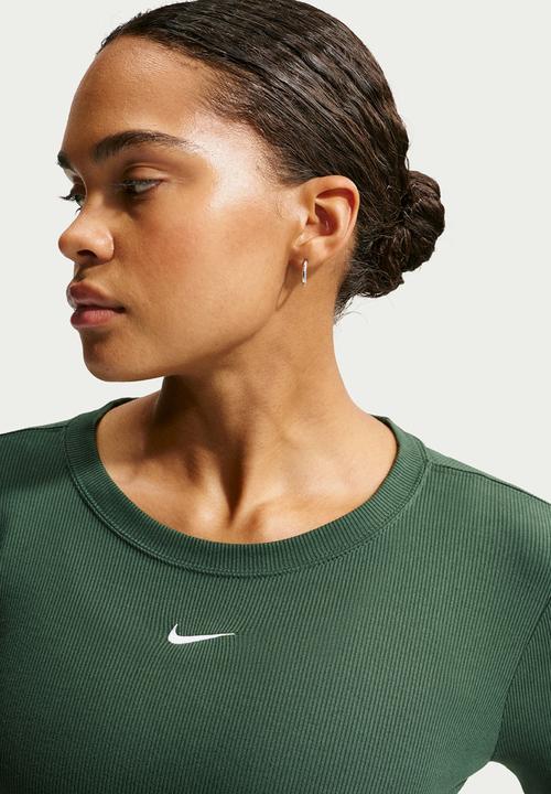 Nike - W Nsw Long Sleeve Tee Rib Tight - Green
