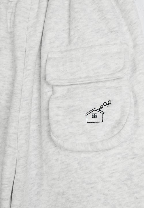 Pop Candy - Parachute sweatpants - white smoke