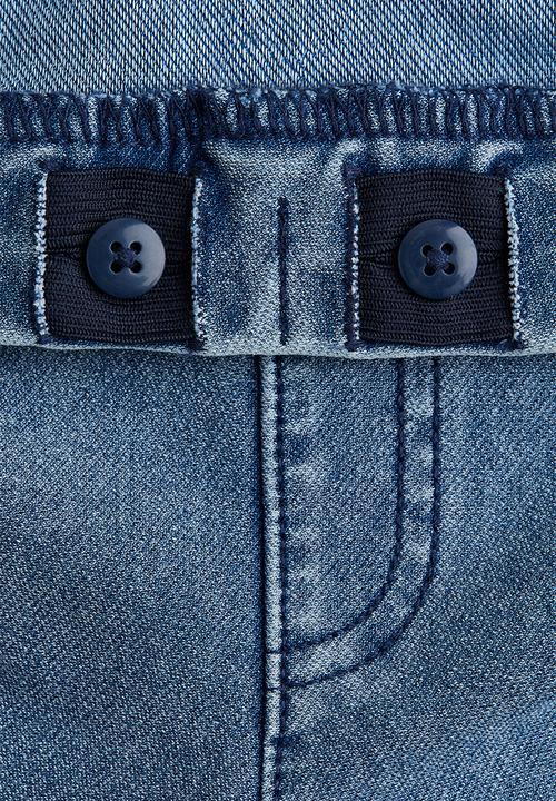 H&M - Wide denim-look trousers - light denim blue/hearts 