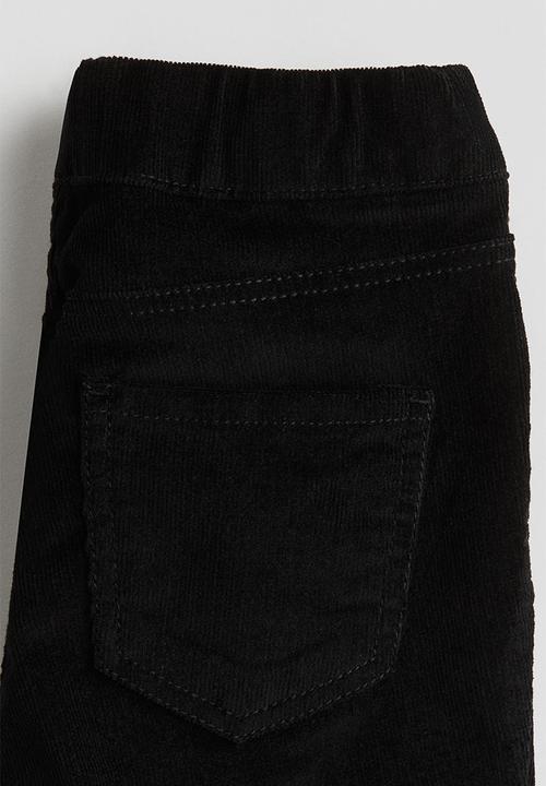 H&M - Flared corduroy treggings - black