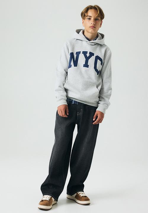 H&M - Hoodie - light grey marl/nyc