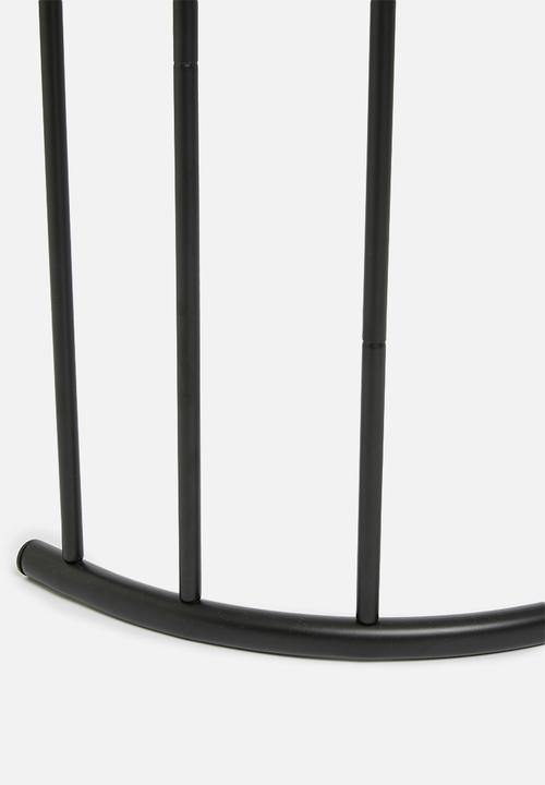 Bathroom Solutions - Powder Coated Metal Towel Rack - Black