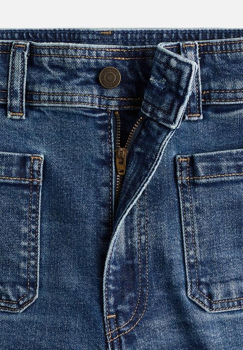 H&M - Flared high jeans - dark denim blue