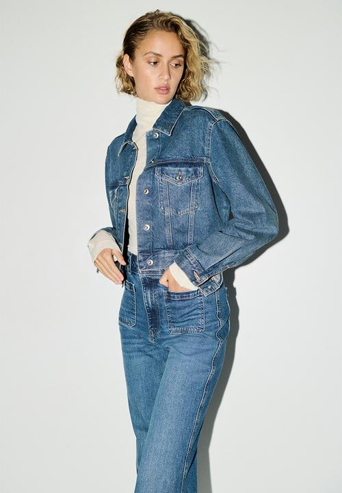 H&M - Flared high jeans - dark denim blue