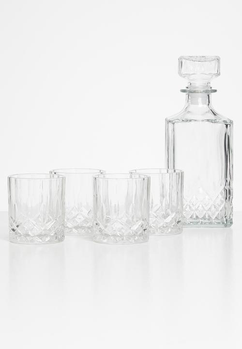 Crista Decanter & Glass Set - Clear