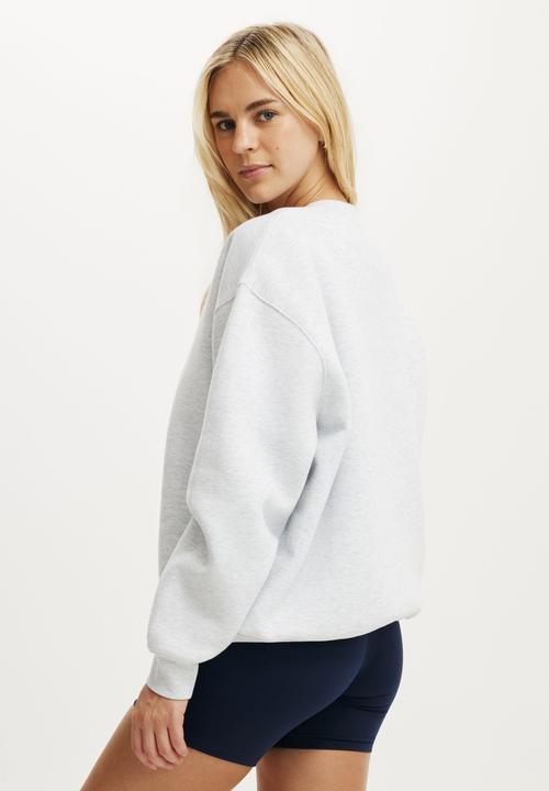 Cotton On - Plush Crew Sweatshirt - Cloudy Grey Marle