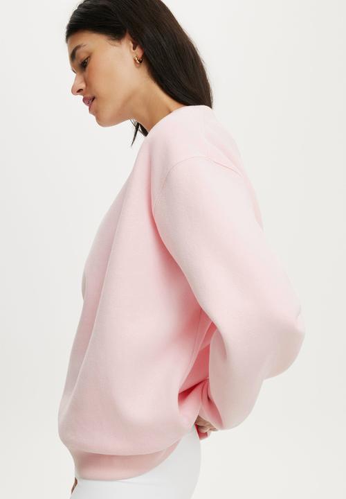 Cotton On - Plush Crew Sweatshirt - Cherry Dream