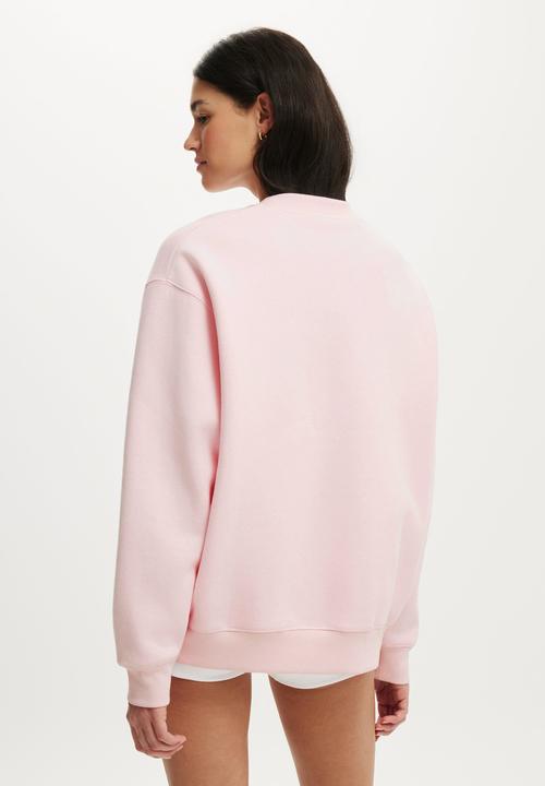 Cotton On - Plush Crew Sweatshirt - Cherry Dream