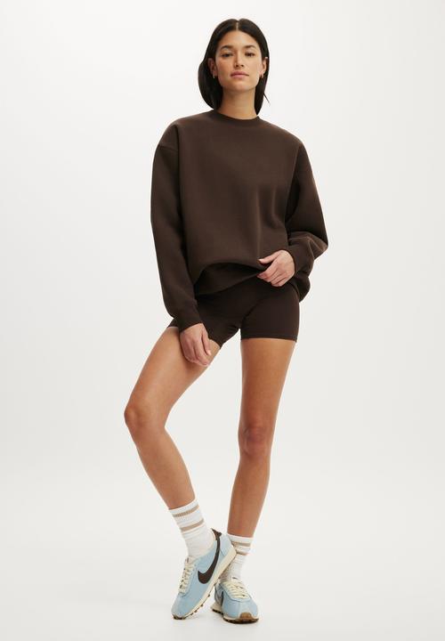 Plush Crew Sweatshirt - French Roast