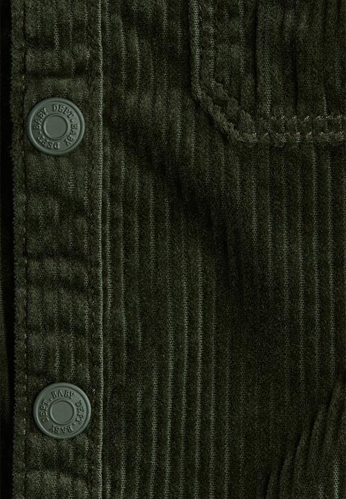 H&M - Cotton corduroy shirt - dark green 