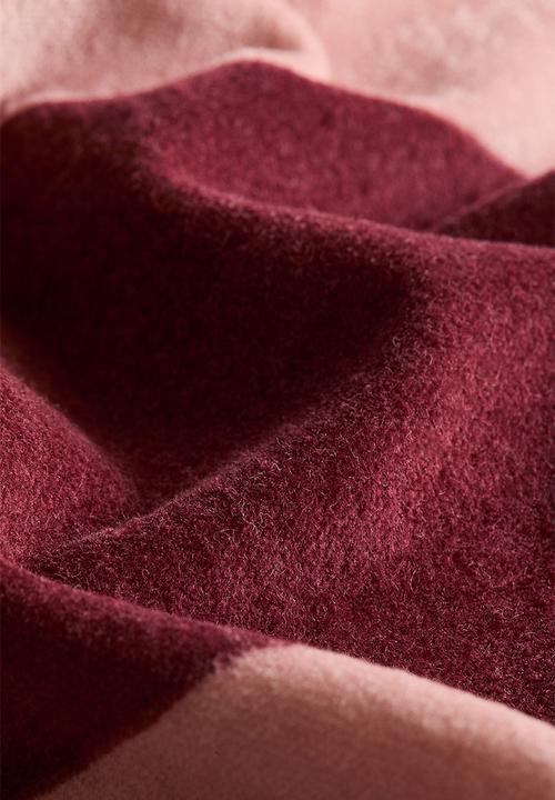 H&M - Checked velvet cushion cover - pink/checked 