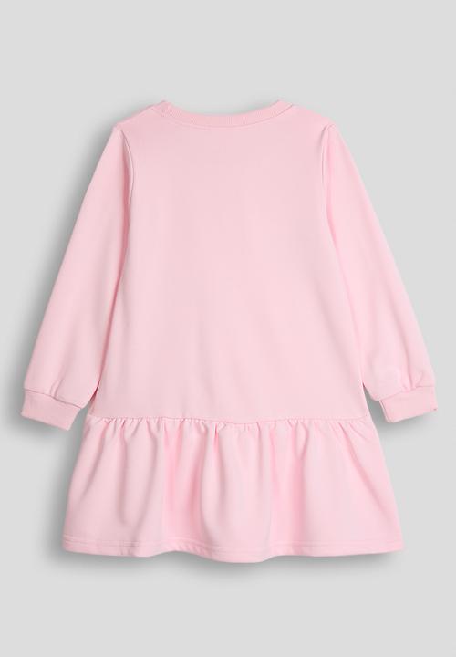 Pop Candy - Bow applique sweatshirt dress - pink/bow