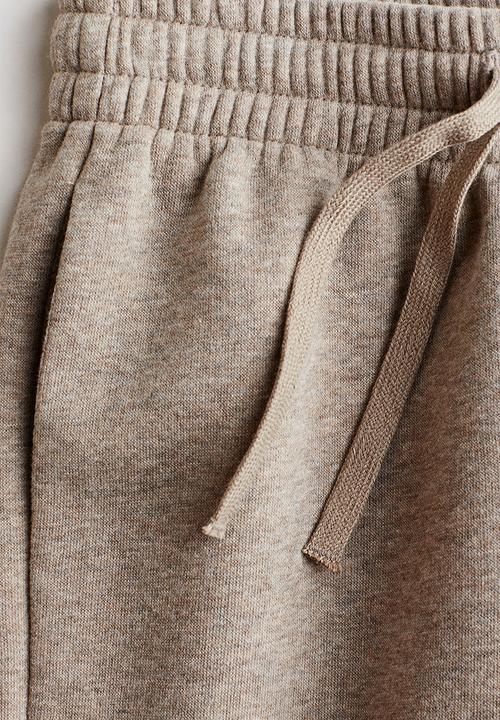 H&M - Brushed-inside joggers - beige marl 