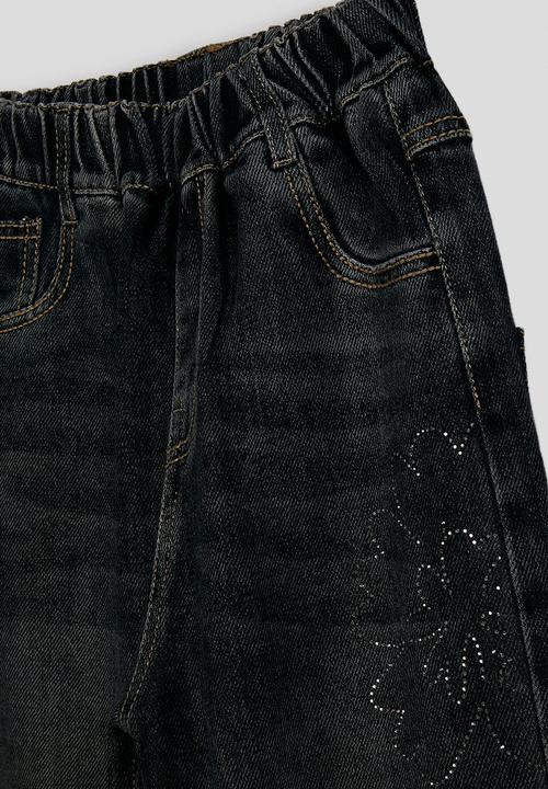 Pop Candy - Wide leg denim jeans - dark grey