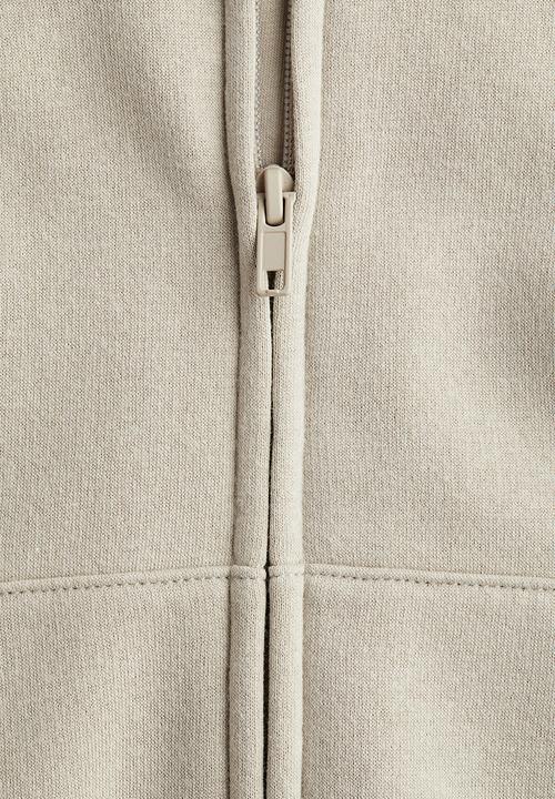 H&M - Oversized zip-through hoodie - beige