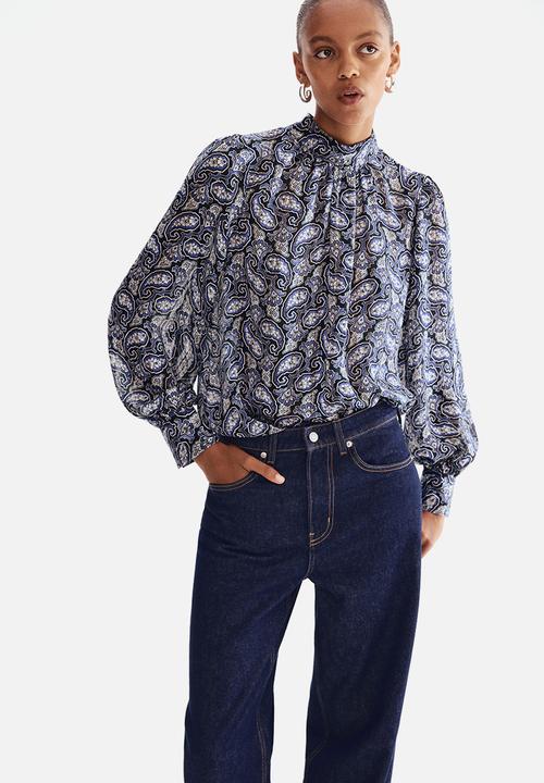 【todayful】STAND COLLAR PAISLEY SHIRT Navy Paisley Printed Shirt (3147150) | Rosati Uomo