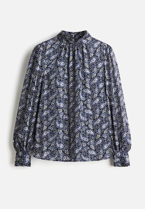 【idem】 paisley collar blouse luminosity_paisley_blouse_mult