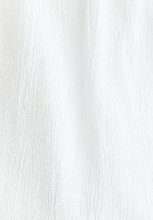H&M - Crinkled cotton dress - white