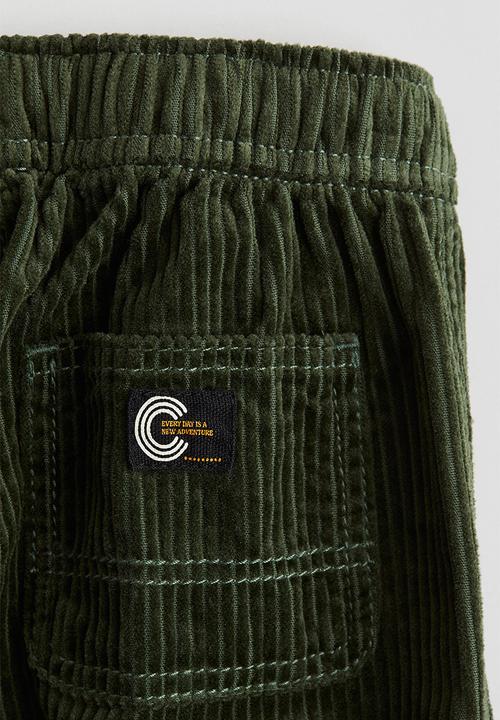 H&M - Cotton corduroy trousers - dark green