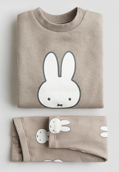 H&M - 2-Piece printed set - greige/miffy 