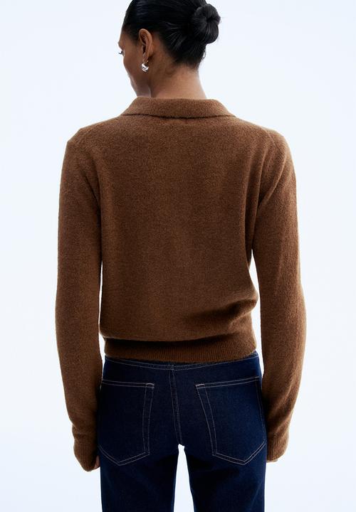 H&M - Collared cardigan - brown