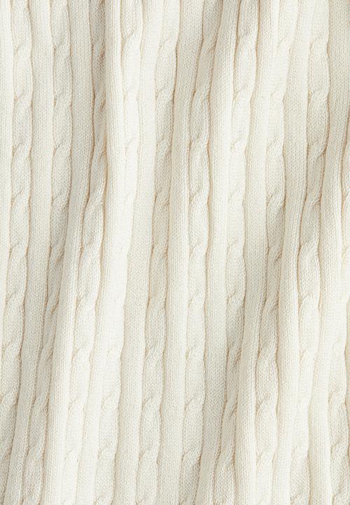 H&M - Cable-knit trousers - cream