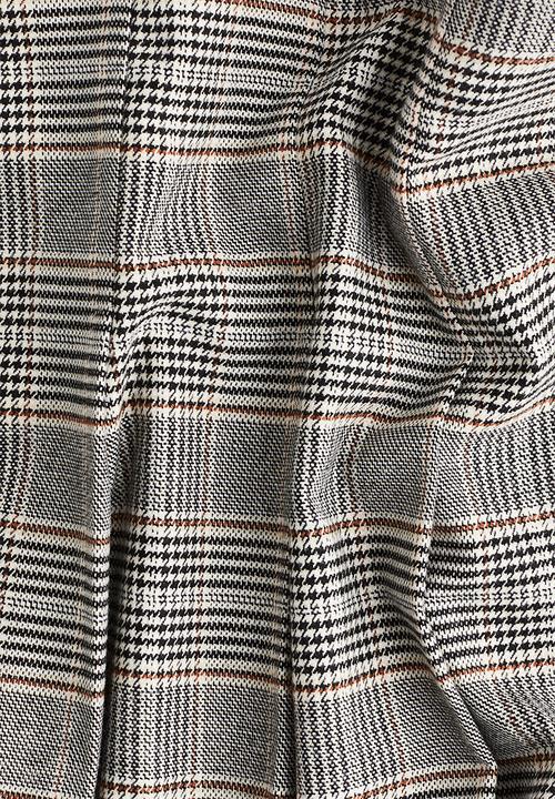 H&M - Pleated skirt - beige checked