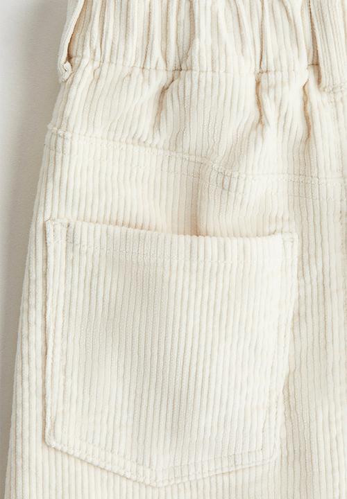 H&M - Corduroy skirt - light beige