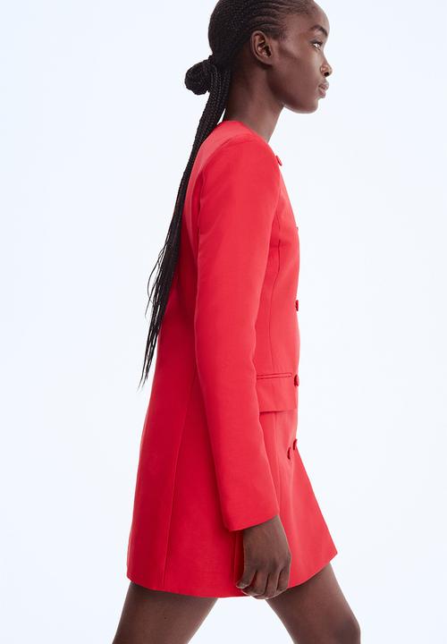 H&M - Double-breasted blazer dress - red