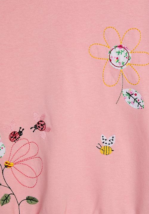 Pop Candy - Patchwork graphic sweashirt with leggings - pink/multi