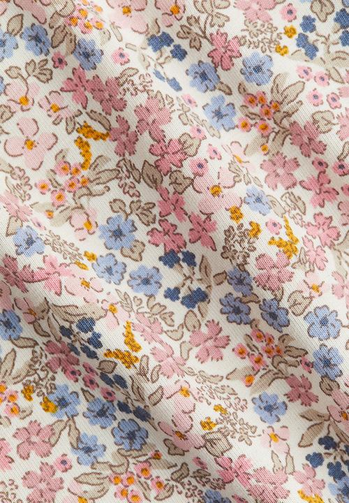 H&M - Printed jersey top - light beige/floral