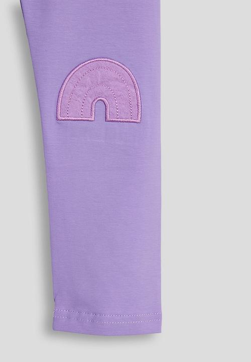 Pop Candy - Leggings with rainbow knee patch - purple