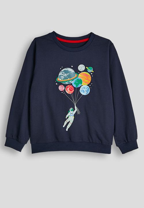 Pop Candy - Astronaut graphic sweatshirt with joggers - navy/grey