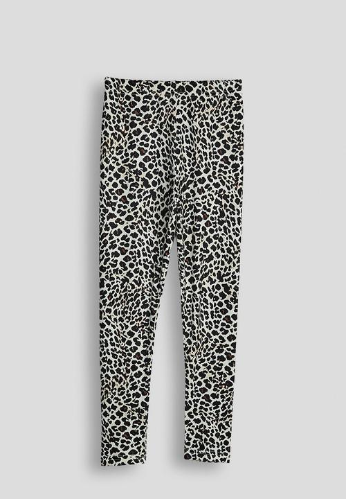 Pop Candy - Slogan sweat top & leggings - beige/leopard print