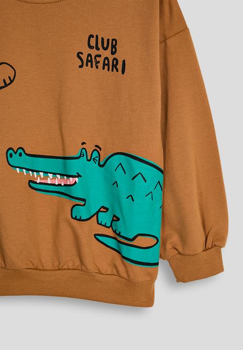 Pop Candy - Club safari sweatshirt with joggers - tan