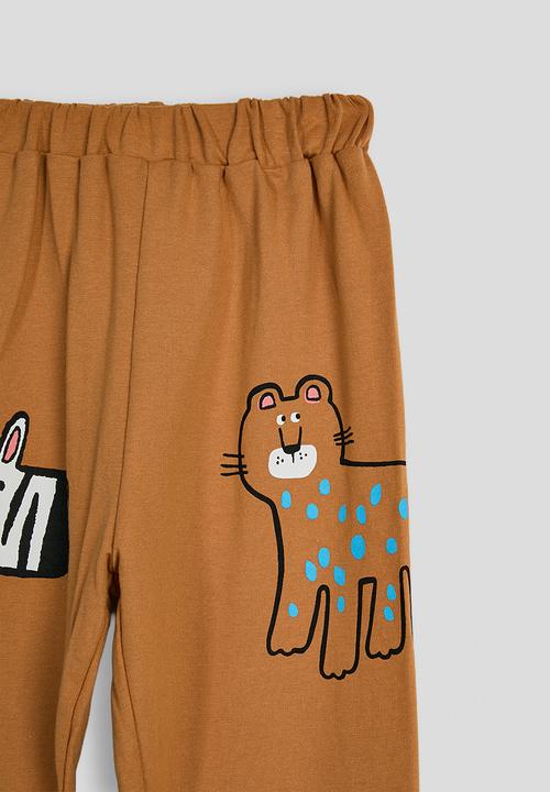 Pop Candy - Club safari sweatshirt with joggers - tan