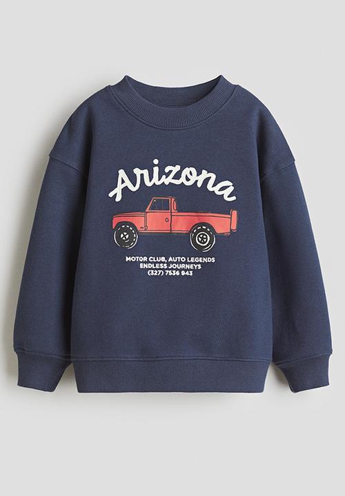 H&M - Printed sweatshirt - dark blue/arizona