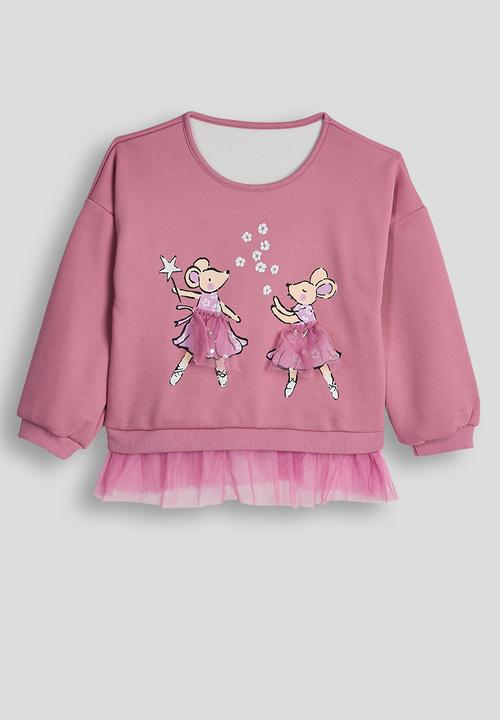 Pop Candy - Tulle hem sweatshirt with aop leggings - pink/aop