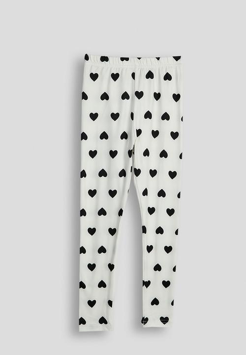 Pop Candy - Sweat top & leggings - black/white/hearts