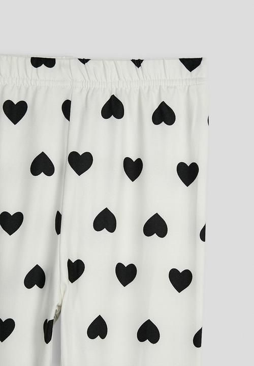 Pop Candy - Sweat top & leggings - black/white/hearts