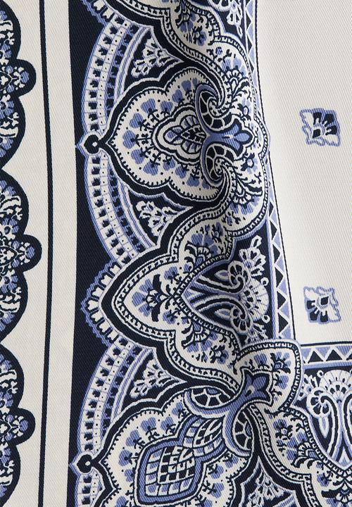 H&M - Oversized twill shirt - navy blue patterned