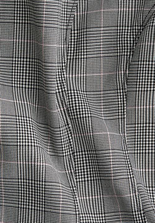 H&M - Waisted twill dress - black checked