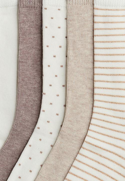 H&M - 7-pack socks - white/spotted 